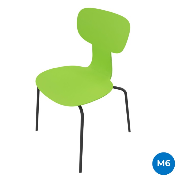 Sedia Giglio con Gancio - Altezza Seduta 46 cm - Colore Nero/Verde