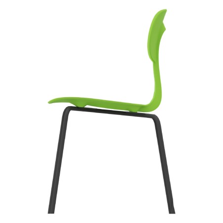Sedia Giglio con Gancio - Altezza Seduta 46 cm - Colore Nero/Verde