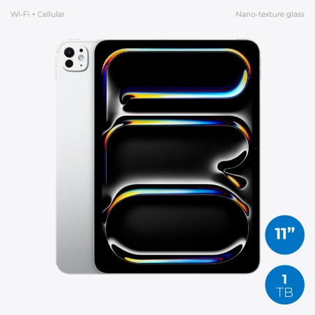 Tablet - Apple iPad Pro - 11"- Nano-texture glass - Wi-Fi + Cellular 1Tb - Silver