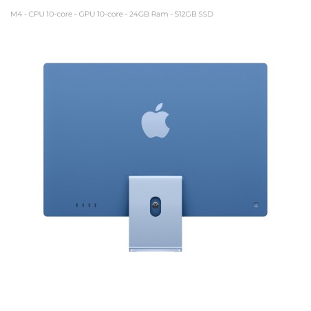 All in One 24" Retina 4.5K - Apple IMac - M4 CPU 10‑core - GPU 10‑core - 24GB Ram - 512GB...