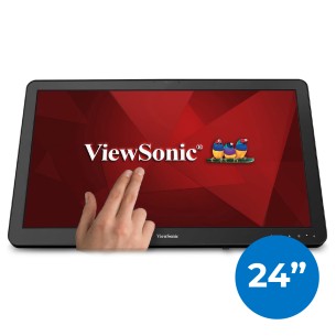 Monitor 24" Full Hd Touch - TD2430 - Multimediale - Collegamento Hdmi - Display Port e Vga - VESA
