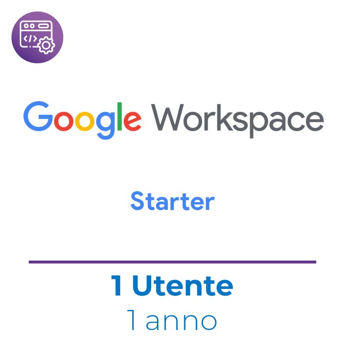 Google Workspace Starter - 1 Utente - Nuova Attivazione - 1 Anno