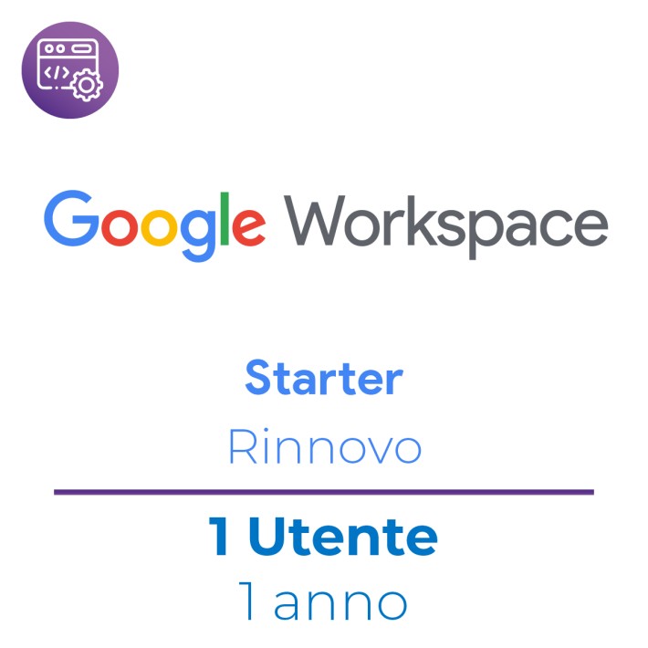 Google Workspace Starter - 1 Utente - Rinnovo 1 Anno
