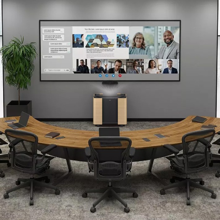 Videoproiettore Laser ad Focale Ultra Corta con Mobile con Ruote - Epson EB-815E - Risoluzione 4KE - da 80" a 160"