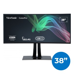 Monitor 38" 21:9 4K WQHD+ Curvo Multimediale - VP3881a Serie VP - Professional - compatibile con Calibrazione Hardware