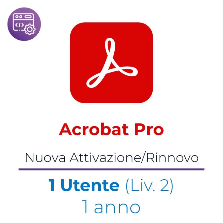 Acrobat Pro for teams- Nuova Attivazione/Rinnovo - VIP MP GOV - 1 Utente - Livello 2 (10 - 49 Licenze prezzo cad.) - 1 Anno