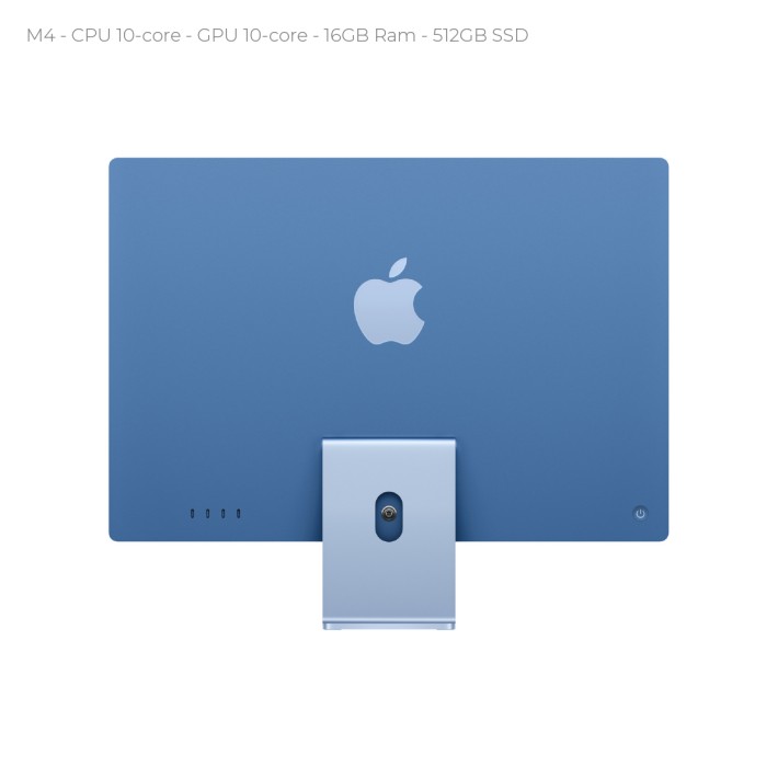All in One 24" Retina 4.5K -  Apple IMac - CPU Apple M4 chip with 10‑core CPU and 10‑core GPU - 16GB Ram - 512GB SSD - Blue