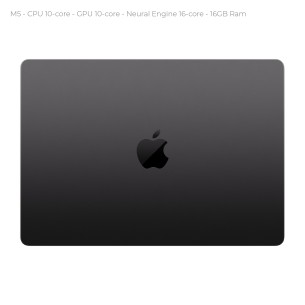 Notebook 14" - Apple MacBook Pro - M5 CPU 10‑core GPU 10‑core - Ram 16GB - SSD 1TB - MacOS Tahoe - Space Black