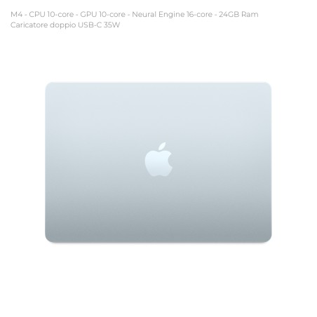Notebook 13" - Apple MacBook Air - M4 CPU 10-core - GPU 10-core - Ram 24GB - SSD 512GB -...