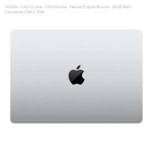 Notebook 14" - Apple MacBook Pro - M4 Pro CPU 12-core - GPU 16-core - Ram 24GB - SSD 512GB - MacOS Tahoe - Silver