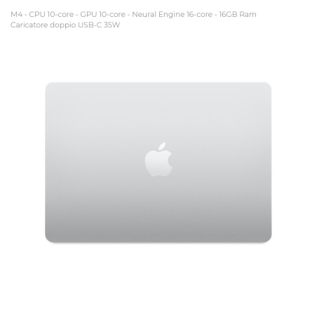 Notebook 15" - Apple MacBook Air - M4 CPU 10-core - GPU 10-core - Ram 16GB - SSD 512GB -...