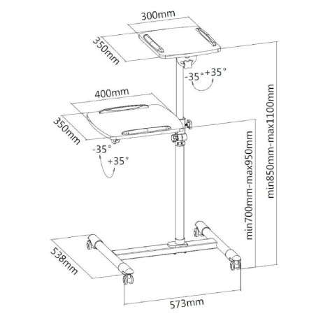 Carrello Porta Notebook o Proiettore
