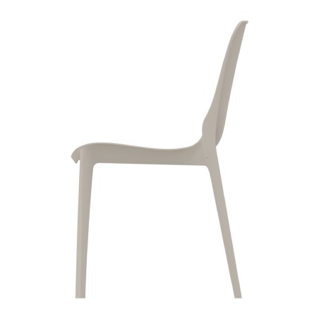 Sedia Ginevra Go Green in Tecnopolimero - Altezza Seduta 47cm - Colore Scocca Tortora