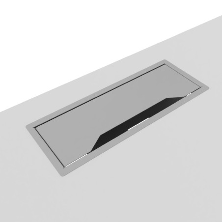 Tavolo Nova U in Melaminico con Foro Passacavi - Dimensioni 180 x 80 x 74 cm – Colore Piano...