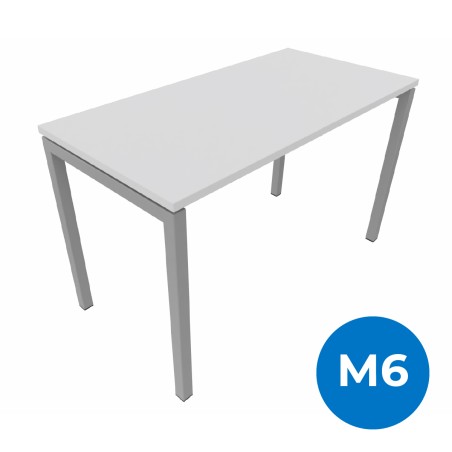Tavolo Nova U in Melaminico - Dimensioni 140 x 60 x 74 cm  - Piano Colore Bianco - Struttura...