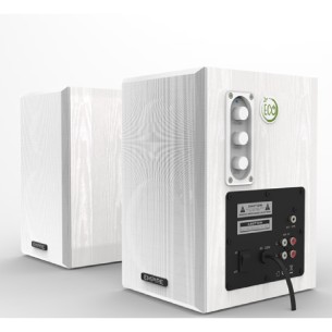 Coppia di casse preamplificate da 100W - ECO100PLUS - con funzione ECO - Colore Bianco