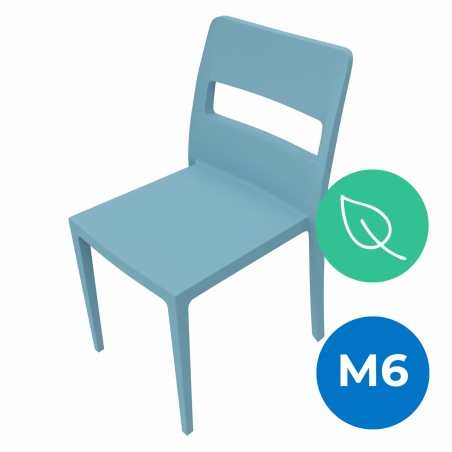 Sedia Sai Go Green - Altezza Seduta 46 cm - Colore Scocca Azzurro