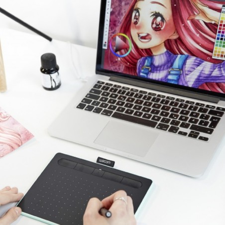 Wacom Intuos Small Bluetooth - Tavoletta Grafica - Dimensione 7" - Nero/Verde