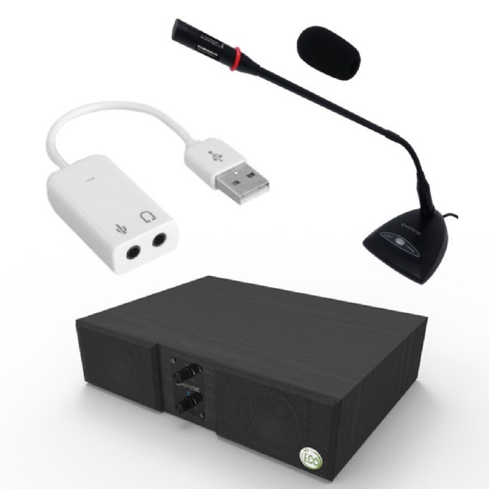 Cassa con Microfono con Filo - Soundbase 90 + Desk135 - Inseribile all'interno di un arredo - con funzione ECO e Potenza 90W