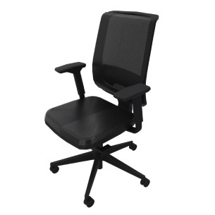 Sedia Operativa Reply Air su Ruote - Colore Sedile/Schienale Black ST104 - Colore Struttura Nero - No Poggiatesta