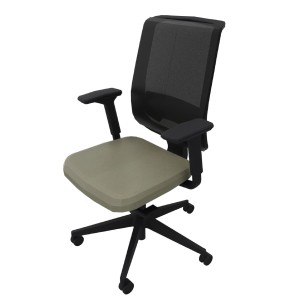 Sedia Operativa Reply Air su Ruote - Colore Sedile Green Olive ST124 - Colore Schienale/Struttura Nero - No Poggiatesta