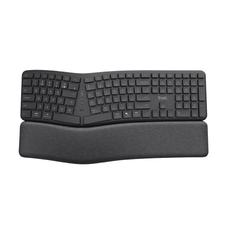 Tastiera IT - Trust Keyra - Ergonomica MultiDispositivo - Wireless - Nero