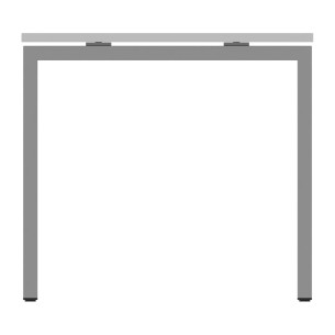 Tavolo Nova U in Melaminico - Dimensioni 180 x 70 x 74 cm – Colore Piano Bianco – Colore Struttura Grigio 2