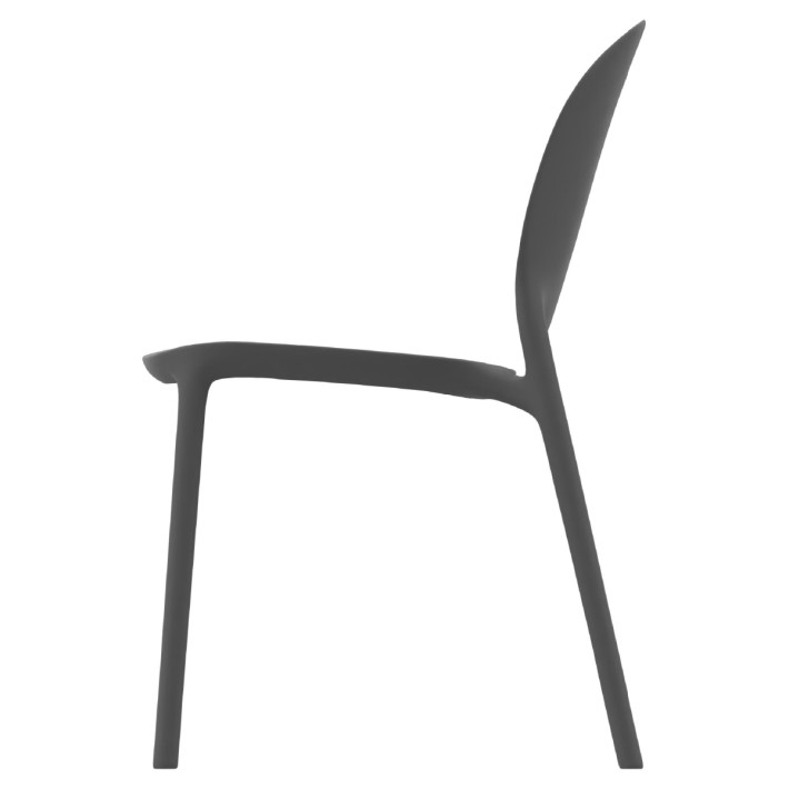 Sedia Hug Go Green con Scocca in Polipropilene - Altezza Seduta 44 cm (M6)  - Colore Grigio Antracite