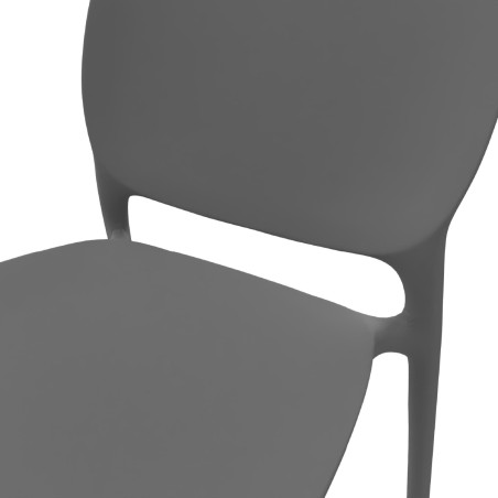 Sedia Hug Go Green con Scocca in Polipropilene - Altezza Seduta 44 cm (M6)  - Colore Grigio...