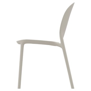 Sedia Hug Go Green con Scocca in Polipropilene - Altezza Seduta 44 cm (M6)   - Colore Grigio Tortora 2