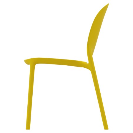 Sedia Hug Go Green con Scocca in Polipropilene - Altezza Seduta 44 cm (M6)   - Colore Giallo