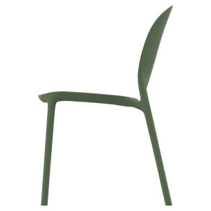 Sedia Hug Go Green con Scocca in Polipropilene - Altezza Seduta 44 cm (M6) - Colore Verde Olive 2