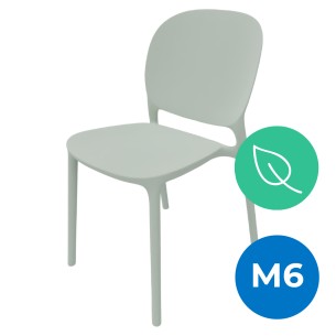 Sedia Hug Go Green con Scocca in Polipropilene - Altezza Seduta 44 cm (M6)   - Colore Verde Salvia