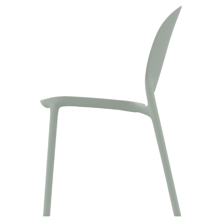 Sedia Hug Go Green con Scocca in Polipropilene - Altezza Seduta 44 cm (M6)   - Colore Verde Salvia