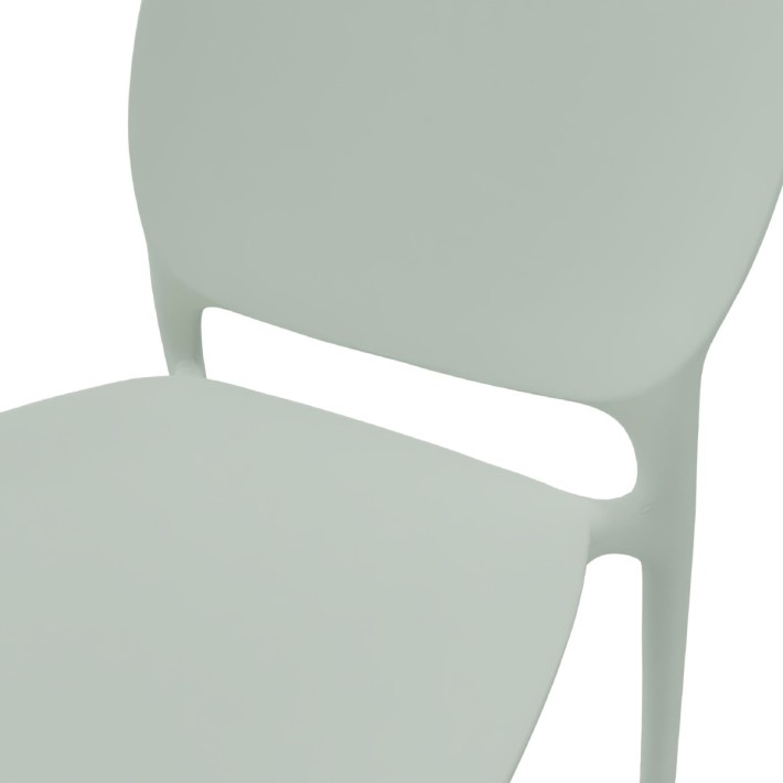 Sedia Hug Go Green con Scocca in Polipropilene - Altezza Seduta 44 cm (M6)   - Colore Verde Salvia