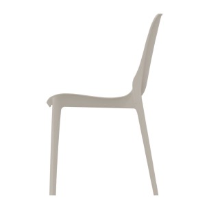 Sedia Ginevra Go Green in Tecnopolimero - Altezza Seduta 47cm - Colore Scocca Tortora 2