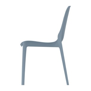 Sedia Ginevra Go Green in Tecnopolimero - Altezza Seduta 47 cm - Colore Scocca Azzurro Avio 2