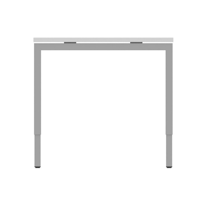 Tavolo Nova H in Melaminico con Altezza Regolabile Manualmente - Dimensioni 180x80x62/85 cm – Piano Bianco – Struttura Grigia