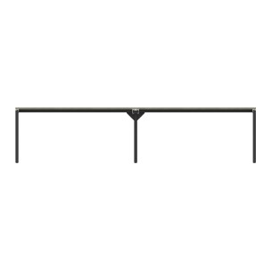 Tavolo Riunione Nova 10 Posti - Dimensioni 320 x 120 x 74 cm - Colore Piano Grigio - Colore Struttura Nero 2