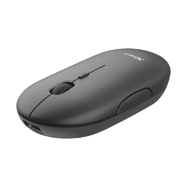 Mouse - Trust Puck - Ultrasottile Ricaricabile Wireless - Black