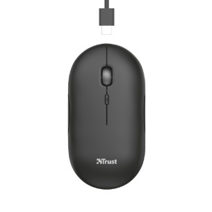 Mouse - Trust Puck - Ultrasottile Ricaricabile Wireless - Black 2