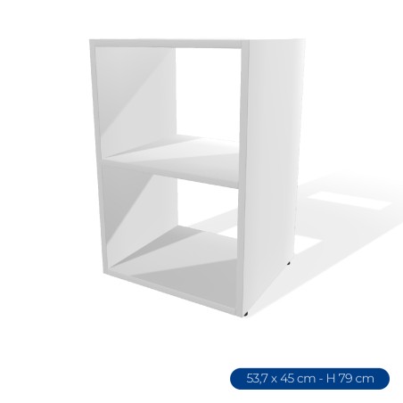 Armadiatura Chiusa Edera Base Rettangolare a 2 Comparti - Dimensioni 53,7 x 45 x 79 cm -...