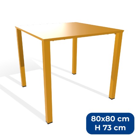 Tavolo da Esterni Modello Radura Essenza - Dimensioni 80 x 80 x 73 cm - In Metallo - Colore...