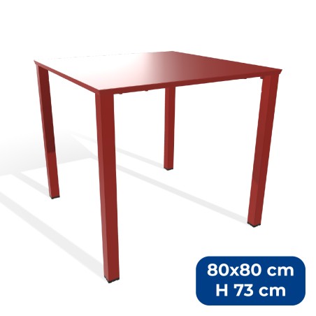 Tavolo da Esterni Modello Radura Essenza - Dimensioni 80 x 80 x 73 cm - In Metallo - Colore...