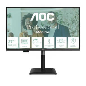 AOC Q27P4C Monitor PC 68,6 cm (27") 2560 x 1440 Pixel Nero