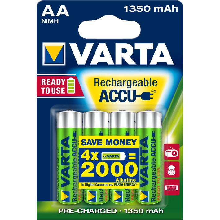 Varta Ready2Use HR06 1350 mAh Batteria...