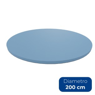 Materasso Rotondo - Dimensioni 200 x 5 cm  - Colore Blu