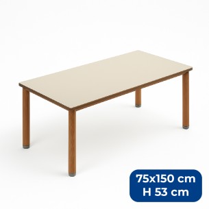 Tavolo Rettangolare Infanzia in Legno - Dimensioni 75 x...