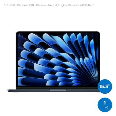 Notebook 15.3" - Apple MacBook Air - M5 CPU 10‑core  GPU 10‑core - Ram 24GB - SSD 1TB -...