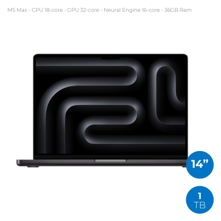 Notebook 14" - Apple MacBook Pro - M5 Max  CPU 18‑core GPU 32‑core - Ram 36GB - SSD 2TB -...